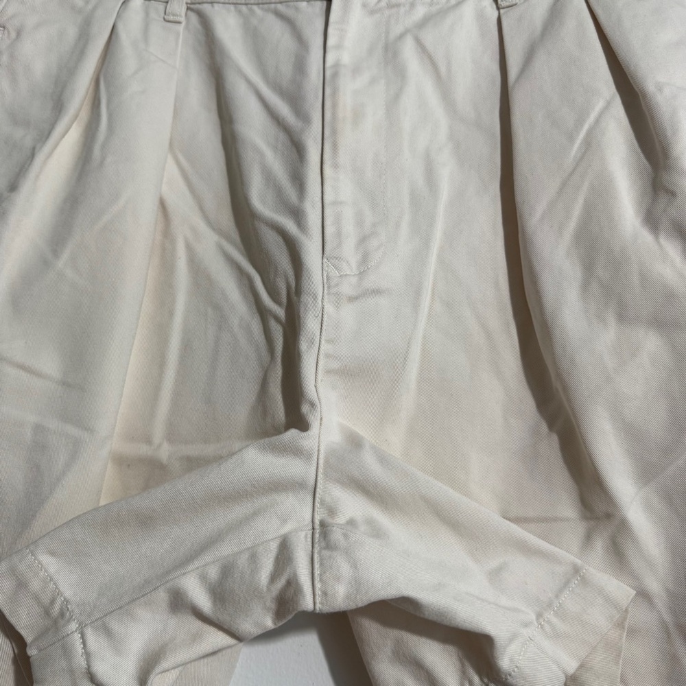 Tommy Hilfiger Khaki Pleated Cotton Shorts Size 38 - Picture 6 of 11